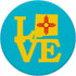 Vintage Retro LOVE NM Design PopSockets Grip and Stand for Phones and Tablets, New Mexico State Zia