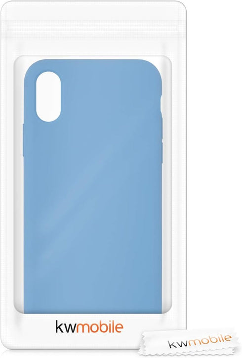 kwmobile TPU Silicone Case for Apple iPhone X - Vintage Blue Phone Cover with Soft Finish