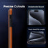 Luxury Leather Invisible Stand Phone Case Cover for iPhone 12-15, Metal Magnetic Folding Stand (Brown, iPhone 13 Pro)