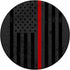Red Line Black American Flag Firefighter Gift PopSockets Swappable PopGrip