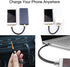 USB Leather Charging Bracelets - Portable Braided Wrist Band Data Charger Cord for iPhone (Gold Metal + Black Leather)