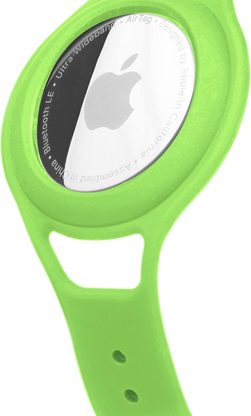 Case-Mate AirTag Bracelet for Kids, Flexible Holder Case with Lightweight Silicone Watch Band - Green
