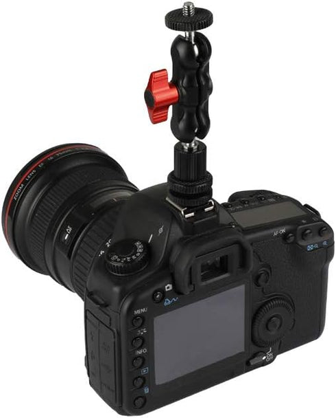 CAMVATE 1/4"-20 Ball Head Extension Arm with Shoe Mount for Camera Monitor/Flashlight, Model 2040