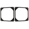 2pcs 120mm Black Antivibration Rubber Fan Gasket, 120 x 120 mm 12cm Shock Absorption Pad for Computer PC Case