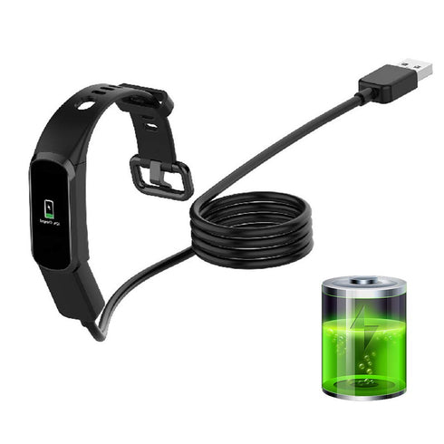 Cuifati 1 Meter Long Bracelet Watch Charger, Portable USB Charging Cable for Smart Bracelet, Black