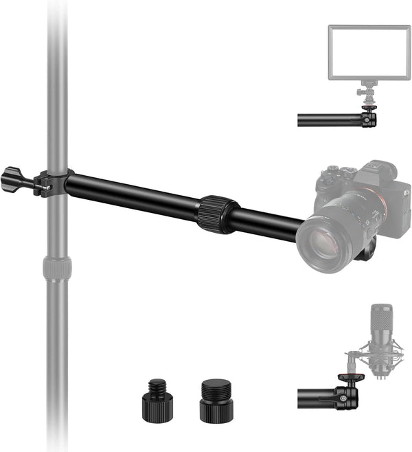 NEEWER DS001 Table Overhead Camera Mount Arm, 11.8-20 inches Telescopic Extension Arm for Table Stand with Ball Head
