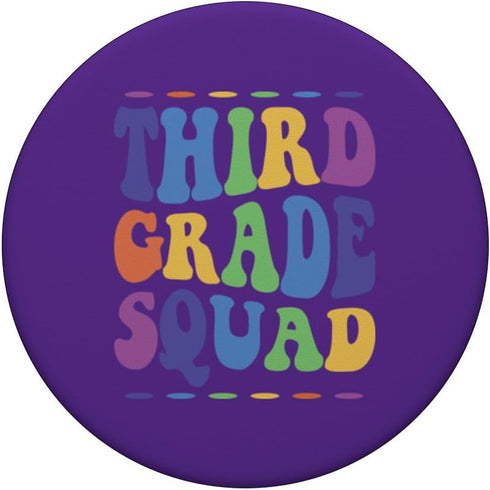 3rd Grade Squad Third Crew Teachers Students Back To School PopSockets Standard PopGrip