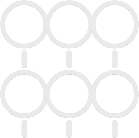 6 Pack Universal Metal Rings Sticker, Compatible with MagSafe Magnetic Wireless Charger for iPhone 13 12 Pro Mini
