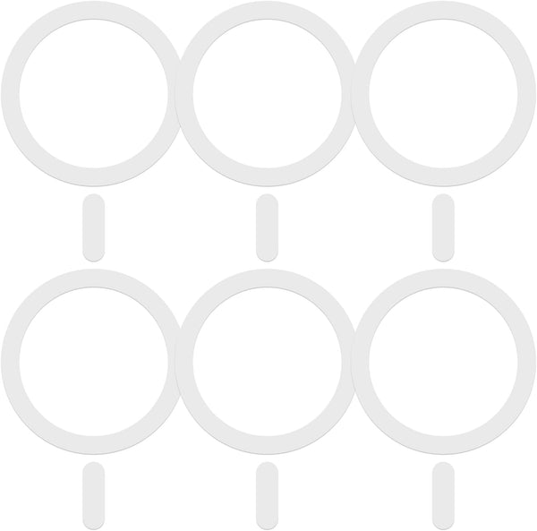 6 Pack Universal Metal Rings Sticker, Compatible with MagSafe Magnetic Wireless Charger for iPhone 13 12 Pro Mini