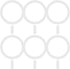6 Pack Universal Metal Rings Sticker, Compatible with MagSafe Magnetic Wireless Charger for iPhone 13 12 Pro Mini