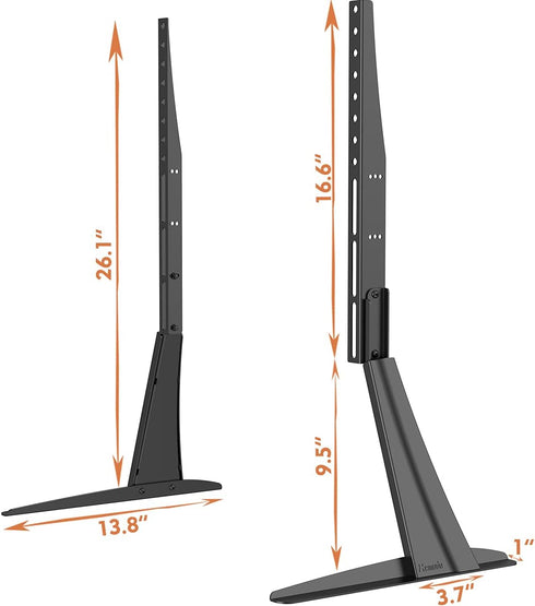 Hemudu 27-55 Inch 800x400 mm, 125 lbs, Universal Table Top TV Stand Base TV Legs with Height Adjustment fits Most LCD