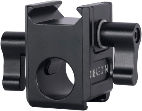 NICEYRIG Multi-functional NATO Clamp to 15mm Rod Clamp, Quick Release NATO Rail Lock Mount for EVF, Microphone, LED