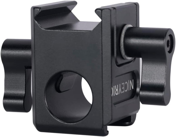 NICEYRIG Multi-functional NATO Clamp to 15mm Rod Clamp, Quick Release NATO Rail Lock Mount for EVF, Microphone, LED