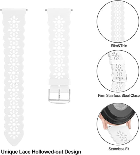 For ANDFZ Smartwatch Band, Silicone Lace Straps Compatible for T42 1.72/Geelyda Y20 Pro/P22 Smartwatch