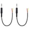 Fancasee 2 Pack Replacement 6.35mm Male Plug to Bare Wire Open End TRS 3 Pole Audio Cable for Repair