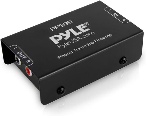 Pyle Phono Turntable Preamp - Mini Electronic Audio Stereo Phonograph Preamplifier with