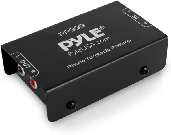 Pyle Phono Turntable Preamp - Mini Electronic Audio Stereo Phonograph Preamplifier with