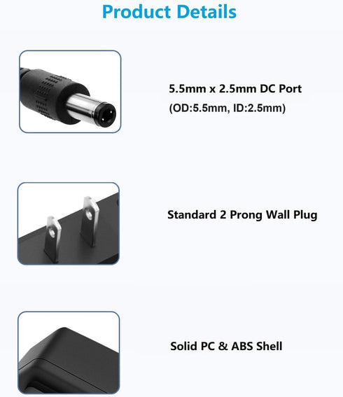 3V 1A Power Adapter Supply, AC/DC Adapter 100-240V to DC 3V 1A Power Supply Transformer for Mini Fan, Speaker