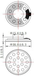 Sleep Ultra Thin Pillow Speakers Replacement Headband Speakers with 30mm Diameter (3.5mm Interface)