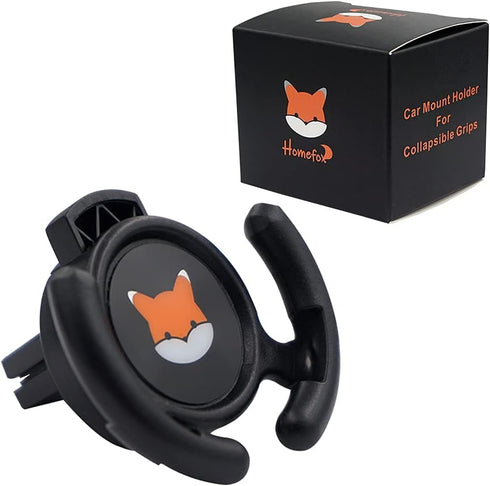 Car Vent Mount Holder for Pop Socket, Collapsible Phone Holder with Secure AC Vent Clip (Black)