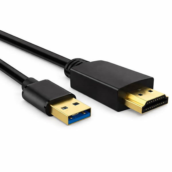 Znoogrn Upgraded USB to HDMI Cable 2M, USB-A to HDMI Video Adapter for