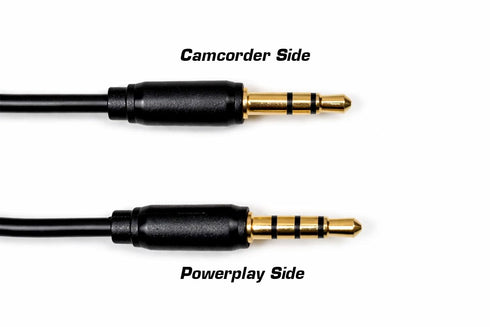 Generic 3.5mm 31.5cm ImmersionRC TRS to TRRS AV Cable, Shielded Cable for Camcorders and PowerPlay, Black