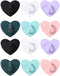12PCS Cell Phone Finger Ring, Phone Clasps Hooks, Phone Finger Grip Heart Shaped Cell Phone Ring Holder, Adhesive Metal