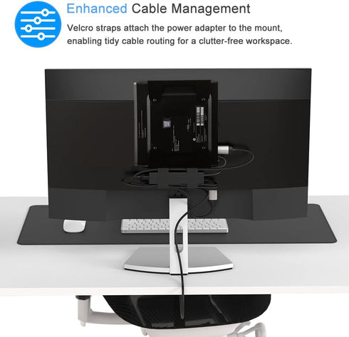 IFCASE Metal Vesa Mount for HP 805/800/705 EliteDesk Mini, 600/405/400 ProDesk Mini, 260 Desktop Mini (Black)