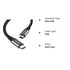 AGVEE 6ft USB-C to Mini USB Cable (2 Pack) - Braided OTG Charger for Hero 3+, PS3, Canon, Nikon, GPS, Blue Yeti, Dark