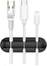 SOULWIT Cable Holder Clips, 3-Pack Silicone Self-Adhesive Cord Organizer for Desktop USB Charging & Power Cables