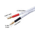 14 AWG HD Premium Soft Touch HiFi Speaker Cable with Banana Plugs - 2 Pack, 3 Feet