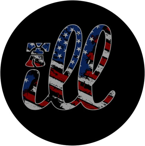 ILL Philadelphia Philly American Flag Grunge Liberty Bell PopSockets Swappable PopGrip