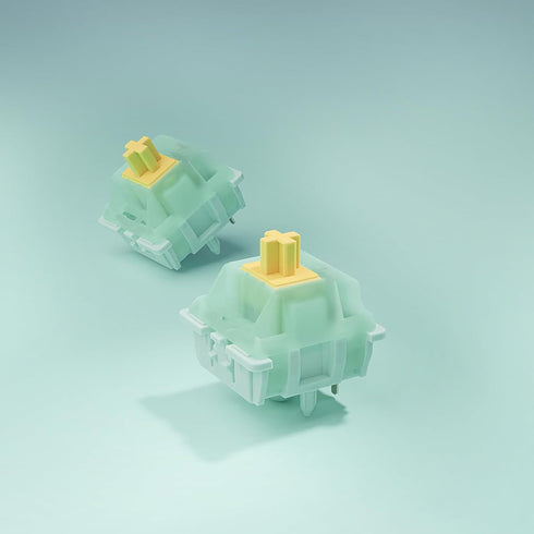 Gateron Goldenrod Yellow Pro Switches, 5-Pin 55gf RGB LED Factory Pre-lubed Linear Switch for Mechanical Gaming