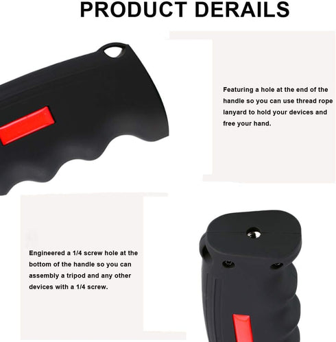 Poyinco Wide Platform Pistol Grip Camera Handle Stabilizers with 1/4" Screw for SLR DSLR Cameras
