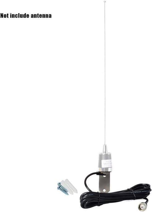 HYS TCJ-N1 3/8" to 3/4" Hole Mount with NMO Bracket and 13' RG-58 Coax Cable for VHF/UHF/CB Radio