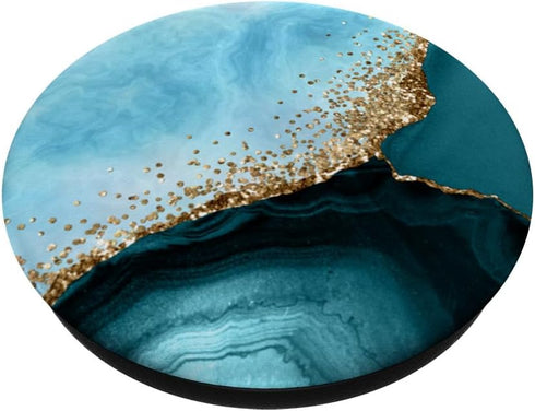 Elegant Blue Agate Pattern PopSockets Standard PopGrip