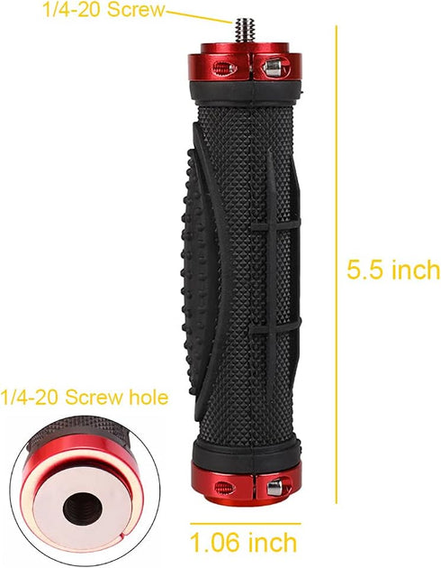 Camera Handle Grip Support Mount Universal Stabilizer Holder Stand with 14-20 Thread for Digital Video Camera Camcorder Action Camera LED Video Light Smartphone