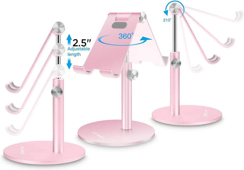 AICase Tablet/Phone Stand, Universal Multi-Angle & Height Adjustable Stand, Desktop Holder for iPad Pro & All