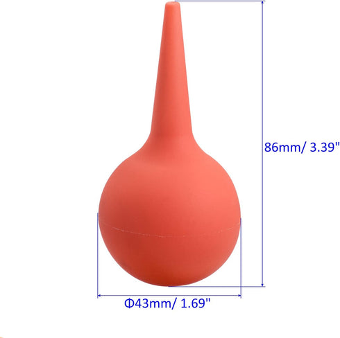 Dust Ball Air Blower - Rubber Equipment Cleaning Tool for Dust Removal & Liquid Transfer (30mL, Red)