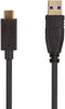 Monoprice USB 3.0 Type-C to Type-A Cable - 6 Feet - Black for Nintendo Switch, Samsung Galaxy S10 S9 S8 Note, Android