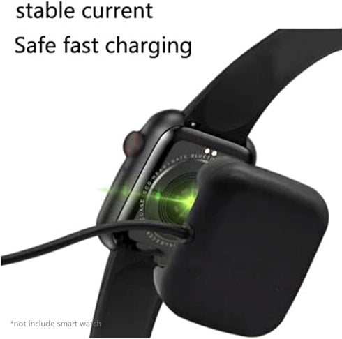 Seadiquiet 30cm HW22 Black Charging Cable Charger Cord for Smartwatch Intelligent Watch Magnetic Charger Dock Holder