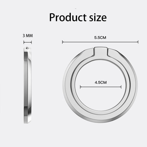 Magnetic Cell Phone Ring for MagSafe, Adjustable Kickstand Phone Grip for iPhone 14/13/12 (Plus, Pro Max)