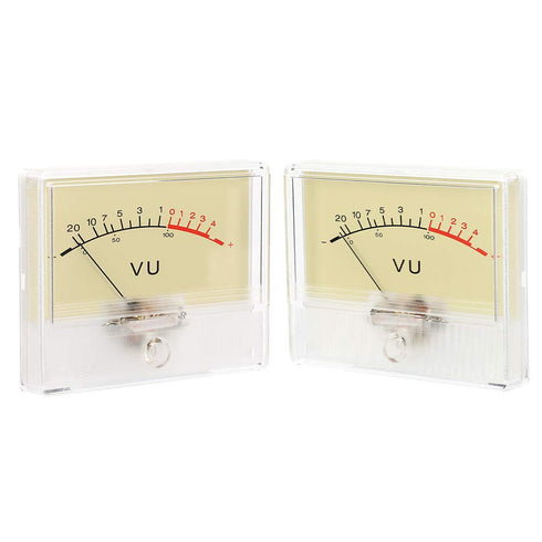 T-90 VU Meter Header, DB Test Meter Amplifier Level with Light Bulb for Car Audio and Recording Studio