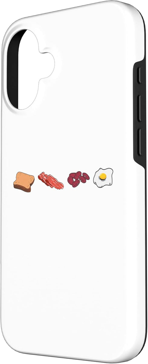 English Breakfast toast bacon beans and eggs. 16 iPhone Case