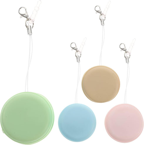 NUOBESTY 12 Pcs Macaron Phone Screen Cleaner Wipes, Decorative Pendant Lanyards, Random Color