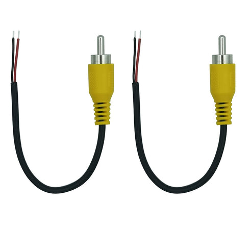 Speaker Wire RCA Male Plug Connector to Bare Wire Open End Audio Video AV Cable for Amplifier Receiver Speaker