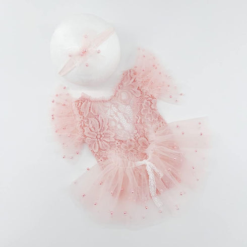 Newborn Photography Outfits Girl White Lace Romper Baby Photoshoot Pearl Lace Rompers Skirt Photoshoot Outfits Easter