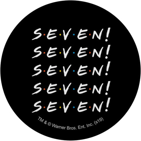 Warner Bros. Friends SEVEN PopSockets Pop Grip & Stand for Phones, Black, Compatible with iPhone 11