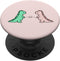 Cute Dinosaur T Rex Green Dino and Pink for Girls PopSockets Standard PopGrip