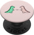 Cute Dinosaur T Rex Green Dino and Pink for Girls PopSockets Standard PopGrip